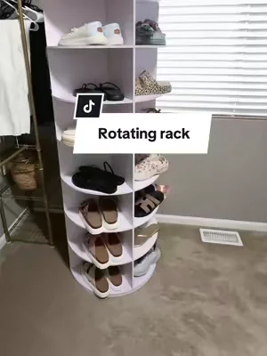 360° rotating 7 tier organizer | shoe organizer #closetorganization #homeorganization 