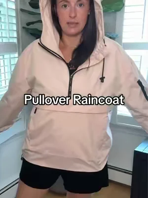 waterproof AND fleece lined pullover rain jacket but also a spring jacket too! #puffit #pulloverjacket #raincoat #fleecejacket #tiktokshopcreatorpicks
