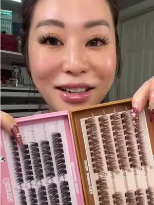 Black vs brown lashes #cofierlashes #brownlashes #lashextensions #selfadhesivelashes #nogluelashes 