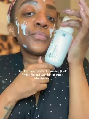 Milky Moisturizer for the best plump, dewy, hydrated, radiant skin. #prequelskin #prequel #moisturizercream #peptideskincare #dewyskin 