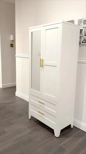 This is the ultimate wardrobe for your closet and organization needs in the bedroom! It's sturdy like a filing cabinet without compromising for an ugly design. #dresser #wardrobe #home #furniture #closet 