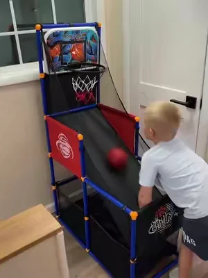 This was a hit! #indoorbasketball #arcadegames #indoorgames 