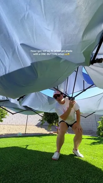 Beat the summer heat instantly! ☀️ 🏕️This PHIVILLA 13x13ft Pop-Up Canopy Gazebo is an absolute game-changer for backyard BBQs, patio shade, and beach days. It gives you a massive 169 sq. ft. of cool sun shade and features a super easy, instant folding design that one person can set up in minutes. Love that it comes with a heavy-duty roller bag and sandbags for extra stability!  🏕️✨ PHIVILLA 13x13ft Easy Set-Up Pop-Up Canopy Gazebo | Instant Portable Outdoor Tent Sun Shade with Roller Bag  #canopy #outdoors #SummerWins #DealsForYouDays #tiktokshopcreatorpicks 