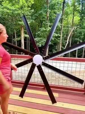 Get some air moving! #fan #ceilingfan #polebarn #summerfinds 