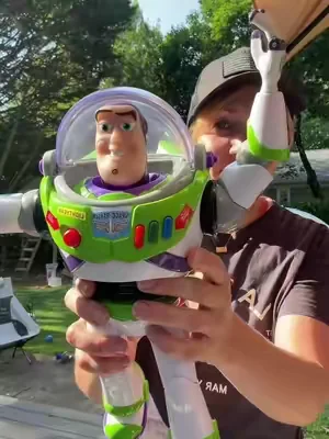 The Disney Store Buzz Lightyear interacts with all the other Toy Story characters.