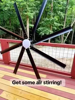 Gotta keep it moving! #ceiling #polebarn #fan #summerfinds 