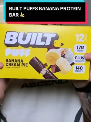 If you’re a banana lover, you have to try the Built Puff Banana Cream Pie Protein Bar. It packs 17g of protein into a soft, fluffy bar that tastes more like a treat than your typical protein bar. They’re massively discounted right now with free 3-day shipping, so it’s the perfect time to stock up. Grab yours before they’re gone—I’ll leave the link right down here. 🍌@Built Bar #builtbar #proteinbar #highproteinsnacks #healthysnacks #TikTokShopFinds 