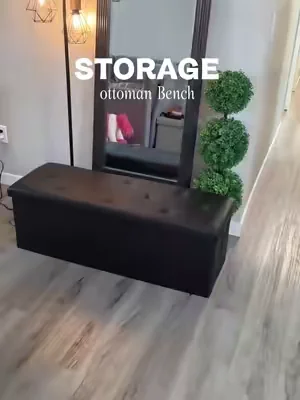 🤌✨ No puedo creer todo lo que le cabe a este banco de DUMOS. Si buscas organizar con estilo, dale clic al carrito naranja antes de que termine la oferta relámpago ⚡ #Dumos #storage #ottoman #homedecor #roomessentials 
