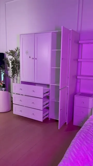 new wardrobe💕👀#closettour #wardrobe #closet #tiktokshopdealsforyoudays #bedroomdecor 
