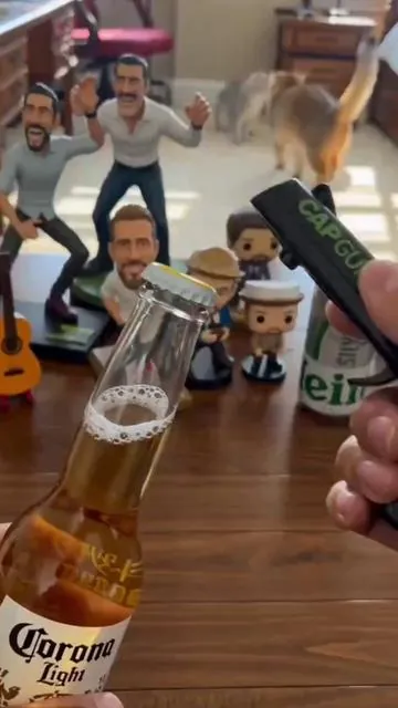 The best way to break up a fight is to crack open some beer and get the kitty tipsy 😵‍💫 #bottleopener #opener #giftguide #beer #cerveza 