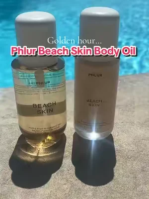 Found my summer scent! Smells like sunshine, warm skin, and vacation days. And the shimmer body oil gives the prettiest glow! ✨ Phlur Beach Skin Duo  #phlur #bodyoils #bodymist #viralperfume #perfumeset 