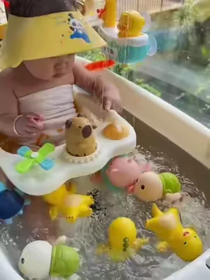 1 really want to recommend this bathing toy to you. There are children at home. Children don't like to take a bath. They cry when they take a bath. Be sure to look at this children's bathing toy, so that the baby likes to take a bath. It doesn't cry or make a fuss when taking a bath. And it's super safe. You don't need to plug it in or charge. The most important thing is that the price is really great and cost-effective now! T#funs #familytime #tiktokshop #toy#SummerVibes