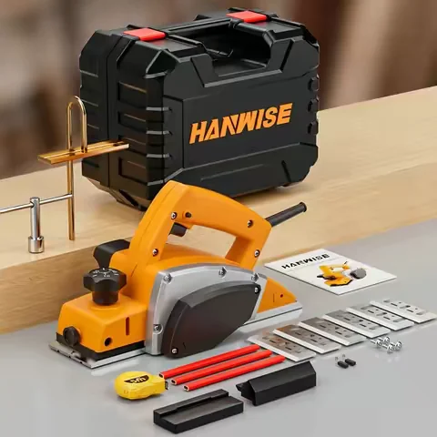 Ready to stop fighting uneven boards? This 5A electric hand planer delivers smooth, precise cuts with adjustable depth, 3 chamfering grooves and a durable aluminum base. Perfect for carpenters, DIY furniture builds and home renovation projects. Grab the full kit with blades, edge guide and carry case, and plane like a pro on your next project. #DealsforYouDays #woodworking #DIYprojects #carpentrytools #homeimprovement #powerplaner