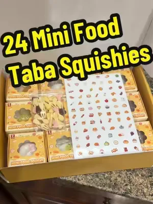 24 Mini Taba Squishy Food 🍓 🥟 SO FUN!!! #tabasquishies #minitabasquishy #squishytoy #minisquishy #foodsquishy 