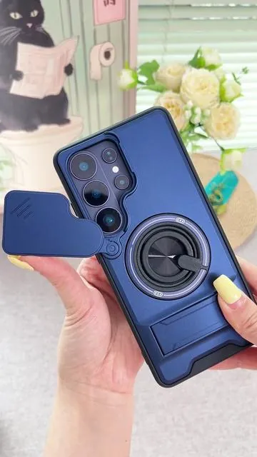 Shockproof Magnetic Case with Slide Camera Lens Protector For Samsung Galaxy S26S25S24S23S22 S21 Ultra Plus Rotating Ring Holder. #DealsforYouDays#TikTokShopDealsforYouDays #samsunggalaxyphonecase #CaseMagneticoGalaxyProteccionCompleta