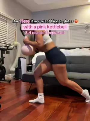 Beginner glute workout at home 🍑 Save this 4-round kettlebell workout if you’re trying to grow your glutes without a gym.  #gluteworkout #homeworkout #kettlebellworkout #tiktokshopcreatorpicks #creatorsearchinsights 