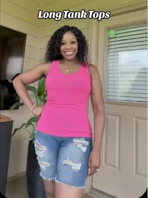 V-neck long tank tops you can wear your bra with! Great quality and so comfy. @ANRABESS #tanktops #DealsForYouDays #tiktokshopcreatorpicks #SummerWins #tiktokshopsummerturnup 