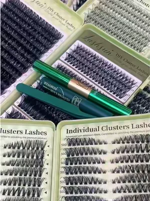 💕 DIY lash kit #clusterlashes #diylashes #tiktokshopblack #diylashextensions #dealsforyoudays