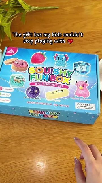 The gift box my kids couldn't stop playing with 💖 #tiktokshopfinds #squishytoy #squishycollection #giftforkids #cutetoys 