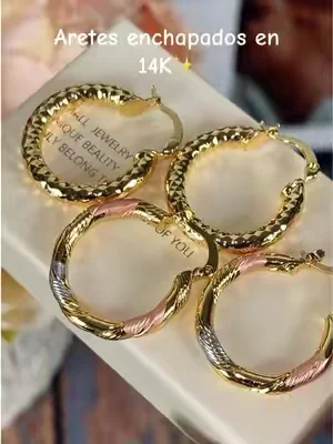 2 pares de Aretes unisex enchapadas en 14k ✨ #earrings #dealsforyoudays #creatorsearchinsights  