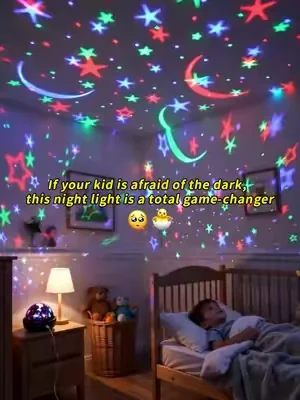 If your kid is afraid of the dark, this night light is a total game-changer#Onefirenightlightforkids #SoothingLight #BedtimeRoutine #nightlightprojector #kidsgifts