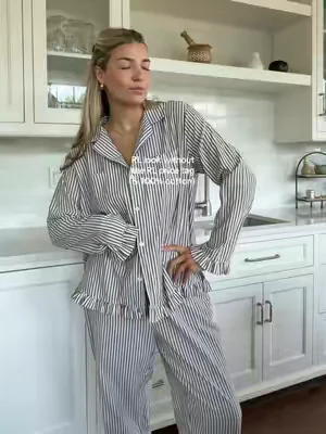 the best 100% cotton pajamas 🧸 so light and breathable! size large #cotton #pajamas #pjset #matchingpajamas 