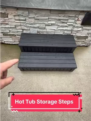 These hot tub steps are so much nicer then my old ones! #hottubtiktoks #hottub #patioseason #tiktokshopcreatorpicks #dealsforyoudays 
