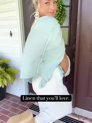 Whole outfit linked below 🫶🏻 I love this linen look 😱💕 #linen #beach #summerlooks #linenoutfit #comfy 