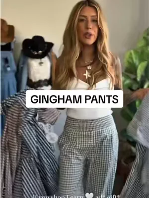 The gingham pants that somehow look even cuter in person 🔥 @anrabess_us #anrabess #gingham #ginghampants #dealsforyoudays #palazzopants 