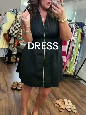 This affordable cheap fashion black dress is perfect for us midsize over 40 moms! #OOTD #fashion #midsize 