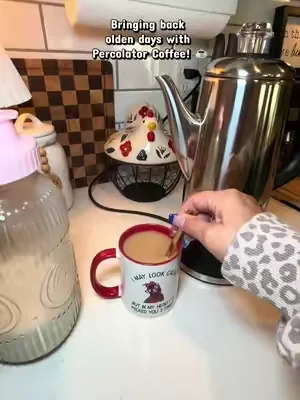 Getting back to the simpler ways of life! Percolator coffee is so smooth and delicious! I will never go back to a regular coffee pot! @VEVOR Home Store #percolator #percolatorcoffee #tiktokshopcreatorpicks 