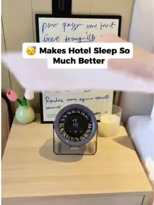 Nightstand breeze = I finally sleep in hotels.💨😴#coolhill #desksetup #handheldfan #DealsforYouDays #SummerWins 
