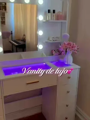 Vanity de lujo con 9 gavetaros... #vanity #vanitymakeup #vanitydesk #tiktokshopcreatorpicks #dealsforyoudays 