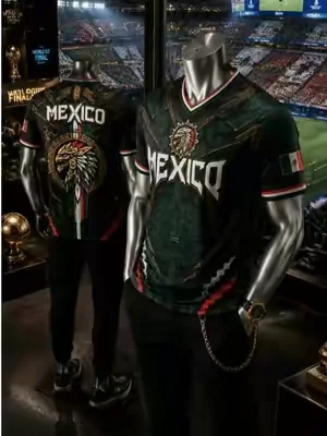Men's Mexico Jersey 2026, V-Neck Short Sleeve Soccer Fan Shirt with Aztec Calendar Eagle Warrior  #mensfashion #Tshirt #dealsforyoudays #usa  #worldcup 