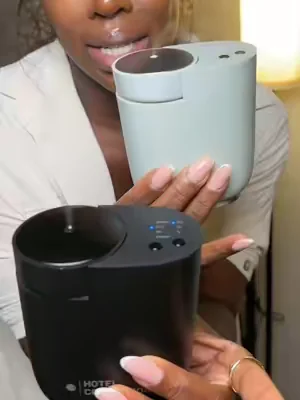 Upgrading to the wireless oil diffuser was a great choice! So easy to make the house smell good all the time! #oildiffuser #diffuser #aromatherapy #waterlessdiffuser #homefinds 