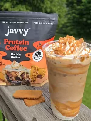 its divine🍪🧈☕️ #cookiebutterlatte #cookiebutter #proffee #javvyblitz #dealsforyoudays 