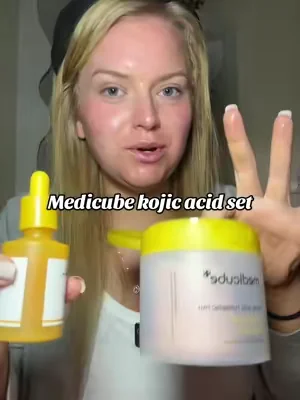 #medicube #kojicacid & #tumeric toning pads and serum with #hyaluronicacid for brighter #evenskin 
