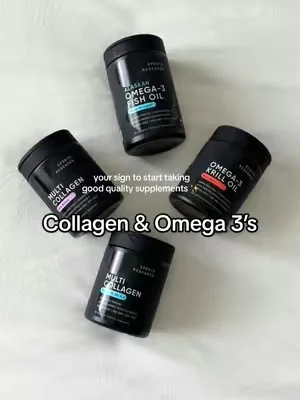 Glow up from the inside out with good quality supplements ✨ I take collagen and omega 3 fish oil daily and Sports Research supplements have been my fav <3 #omega3fishoil #collagen #fishoil #sportsresearch #dailysupplements 