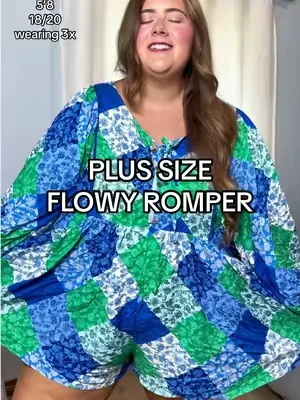 the romper that covers up my insecurities 🫶 #plussizefashion #apronbelly #plussizeromper #dealsforyoudays #summervibes 