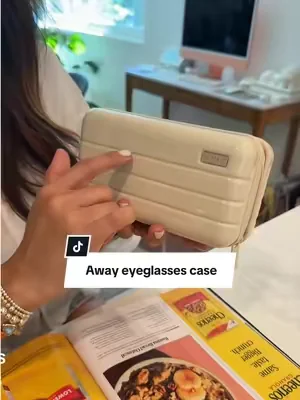 Keep your sunnies safe !!  Away Travel Glasses Case is a durable, mini suitcase-style organizer that holds up to three pairs of sunglasses or reading glasses. It is designed to keep eyewear safe and scratch-free while packing! #awaysunglassescase #besteyeglassescase #traveleyeglassescase #tiktokshopcreatorpicks #dealsforyoydays @Away Travel 
