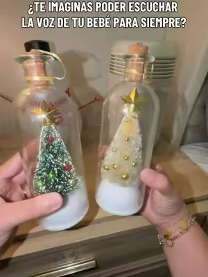 ¿La voz de mi bebé guardada para siempre en una botella? ¡El año pasado volaron, así que si todavía están disponibles, no lo dejes para después #mrchristmas #messageinabottle #christmasgift