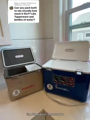 Replying to @Steph | Outdoors & Wellness I get questions like this daily, so I figured a video would help! Let me know if you have any questions! #fyp #engel #engelcoolers #engelcooler #foryoupage #lunchboxcooler #coolerlunchbag #coolerbagforpicnic #outdoorcooler #durablelunchbox #dealsforyoudays #summervibes #cooler #coolers 