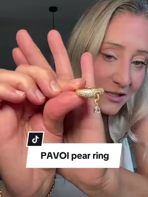 Now THIS is a deal. This is one of those pieces that makes it look like you spent way more time (and money 😉) putting your outfit together. It catches the light so beautifully and instantly turns a simple look into something that feels elevated. ✨ #PAVOI #StatementRing #GoldJewelry #JewelryFinds #TikTokShopFinds 