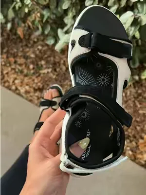 These Clarks Cloudsteppers Sport sandals are proof that comfortable sandals can still be cute ☁️ The cushioned footbed feels amazing, and the adjustable straps make it easy to get the perfect fit. Whether you're sightseeing, heading to the beach, exploring a new city, or just need a pair of walking sandals for everyday wear, these are so comfortable. If you're looking for sport sandals, comfortable sandals, walking sandals, vacation sandals, travel sandals, or women's sandals you'll actually want to wear all day, these are such a good find. #qvc #sandalsforwomen #clarkscloudsteppers #sandals #womenssandals 