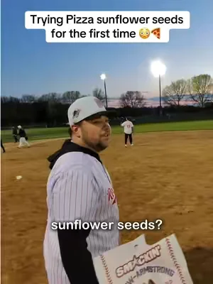 Trying Pizza flavored sunflower seeds for the first time 😳🍕