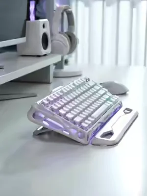 Get ready to transform your battlestation with the NEW GravaStar Mercury K1! 🎮 This Opaline White wireless mechanical keyboard boasts a premium aluminum alloy exoskeleton design and smooth linear switches for satisfying clicks and responsive gameplay. Plus, dazzling RGB backlighting sets the perfect mood. Elevate your setup! Tap to shop today. #gaminggear #wirelesssetup #DealsForYouDays #AIGC #Moras
