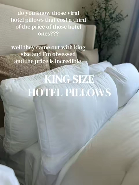 You know that feeling when you sleep better in a hotel It’s honestly the pillows. I finally found a set that gives that same fluffy, supportive hotel feel at home. You get four king-size pillows, so your bed instantly looks fuller, cozier, and way more expensive than it actually was. It’s the easiest bedroom upgrade I’ve made in a long time. #pillow #pillows #luxurypillows #hotelpillows #tiktokshopcreatorpicks 