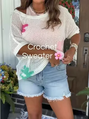 New colors!! 💕 @DOKOTOO-US #crochetsweater #summerfashioninspo #summershirt  