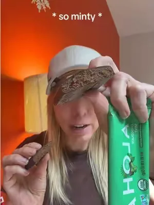 The ALOHA chocolate mint protein bars are delicious! Great plant based protein bars, also organic protein bars 