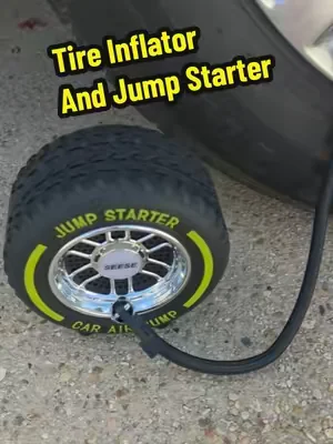 DEALS FOR YOU (DealsForYoUDays] SEESE Tire Inflator Portable Air Compressor, 6000mAh Car Battery Jump Starter with LED light, 150 PSI Cordless Mini Air Bike Pump, Lightning Fast Inflation & Pressure Gauge for Auto, Motorcycles, Bikes, Balls @SEESE Store #Summervibes #DealsForYouDays #summerwins #tiktokshopdealsforyoudays #tiktokshopcreatorpicks 